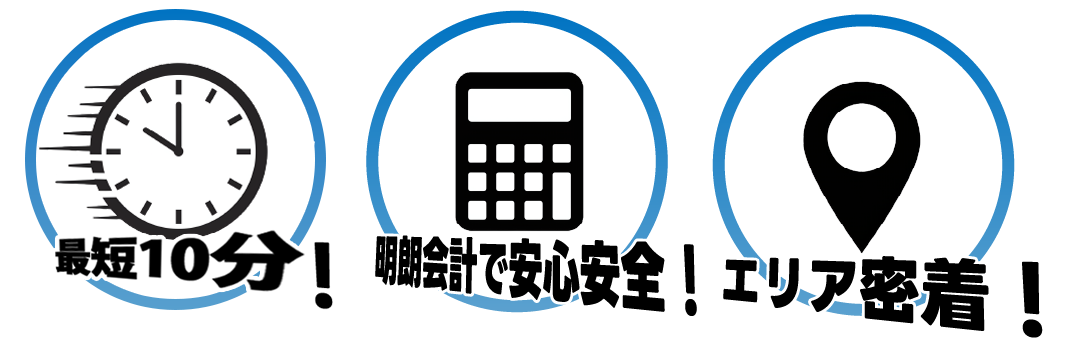 最短当日対応！明朗会計で安心安全！エリア密着！